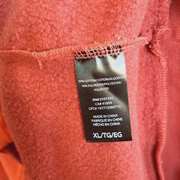 Disney Marvel Superhero Deadpool Crewneck Red Ombre Long Sleeve Sweatshirt XL - Picture 9 of 10